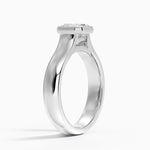 Luna 4mm Bezel Ring Platinum Asscher Engagement Ring