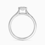Luna 4mm Bezel Ring Platinum Emerald Engagement Ring