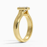 Luna 4mm Bezel Ring Yellow Gold 18k Emerald Engagement Ring