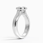 Luna 4mm Bezel Ring Platinum Oval Engagement Ring