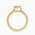 Luna 4mm Bezel Ring Yellow Gold 18k Oval Engagement Ring