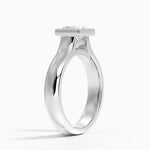 Luna 4mm Bezel Ring Platinum Princess Engagement Ring