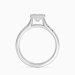 Luna 4mm Bezel Ring Platinum Princess Engagement Ring