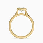 Luna 4mm Bezel Ring Yellow Gold 18k Round Engagement Ring