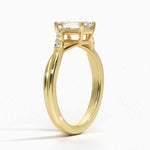 Chamise Diamond Ring (1/15 ct. tw.) Yellow Gold 18k Emerald Engagement Ring