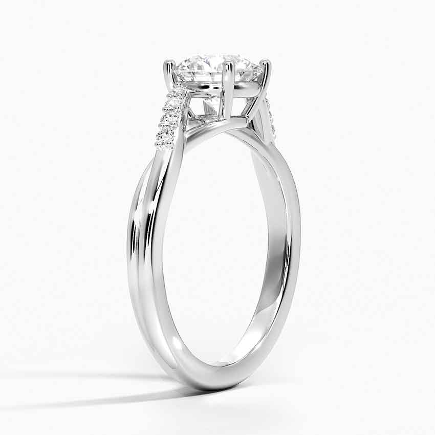 Chamise Diamond Ring (1/15 ct. tw.) Platinum Round Engagement Ring