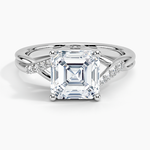 Chamise Diamond Ring (1/15 ct. tw.) Platinum Asscher Engagement Ring