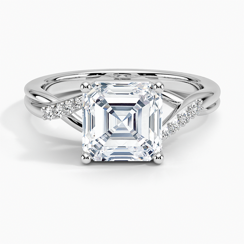 Chamise Diamond Ring (1/15 ct. tw.) Platinum Asscher Engagement Ring