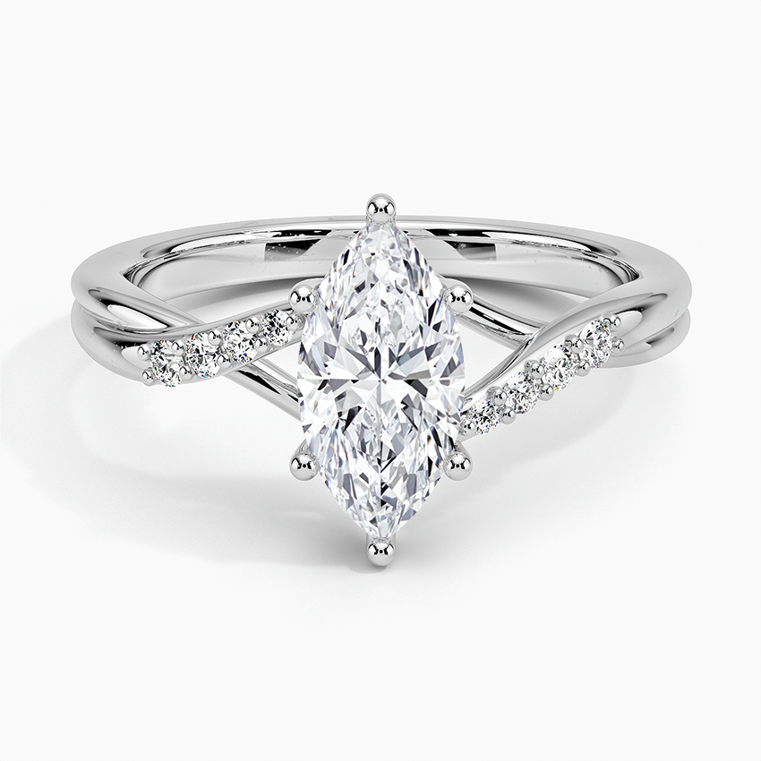 Chamise Diamond Ring (1/15 ct. tw.) Platinum Marquise Engagement Ring