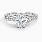 Chamise Diamond Ring (1/15 ct. tw.) Platinum Oval Engagement Ring