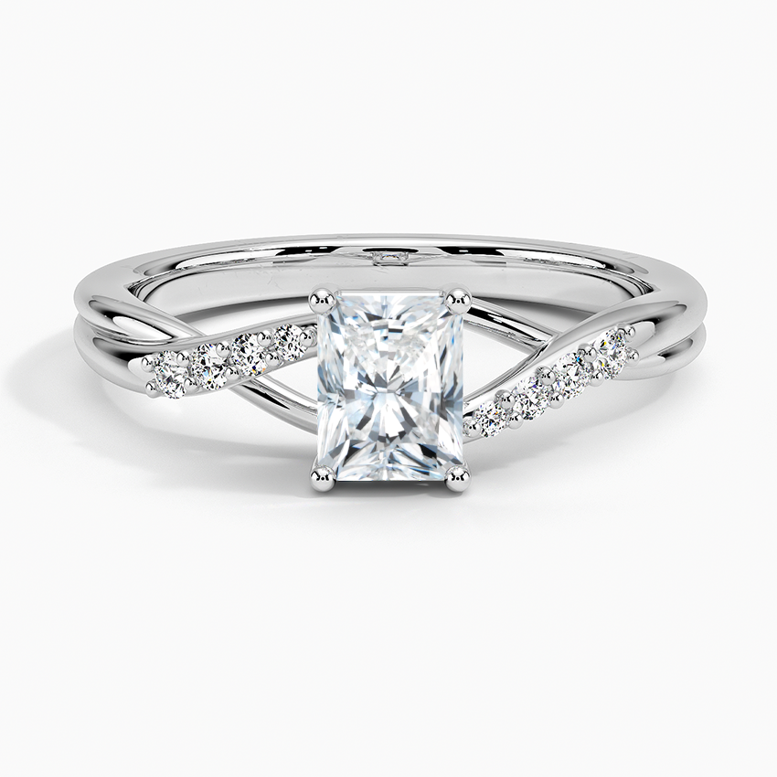Chamise Diamond Ring (1/15 ct. tw.) Platinum Radiant Engagement Ring