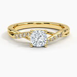 Chamise Diamond Ring (1/15 ct. tw.) Yellow Gold 18k Cushion Engagement Ring