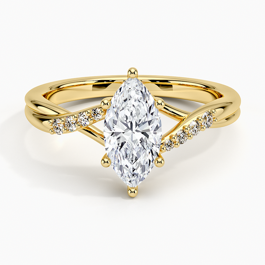 Chamise Diamond Ring (1/15 ct. tw.) Yellow Gold 18k Marquise Engagement Ring