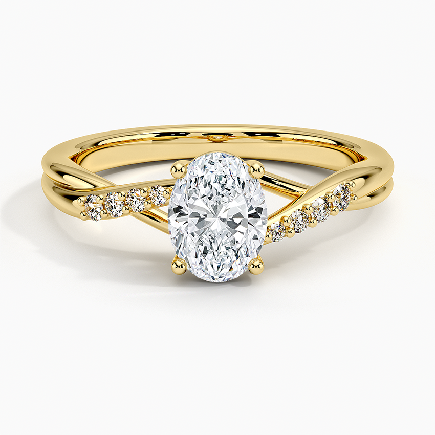 Chamise Diamond Ring (1/15 ct. tw.) Yellow Gold 18k Oval Engagement Ring