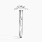 Lotus Flower Halo Diamond Ring (1/4 ct. tw.) Platinum Round Engagement Ring