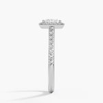 Halo Diamond Ring with Side Stones (1/3 ct. tw.) Platinum Princess Engagement Ring