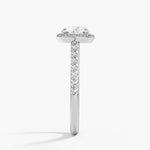 Halo Diamond Ring with Side Stones (1/3 ct. tw.) Platinum Round Engagement Ring
