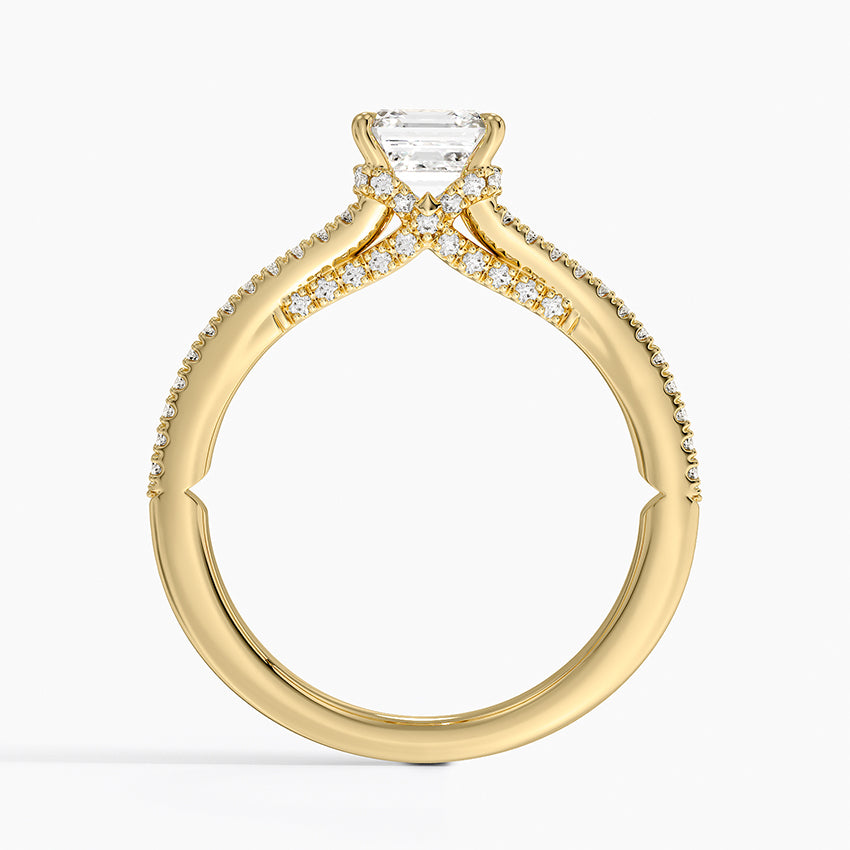 Icon Diamond Ring (1/3 ct. tw.) Yellow Gold 18k Asscher Engagement Ring