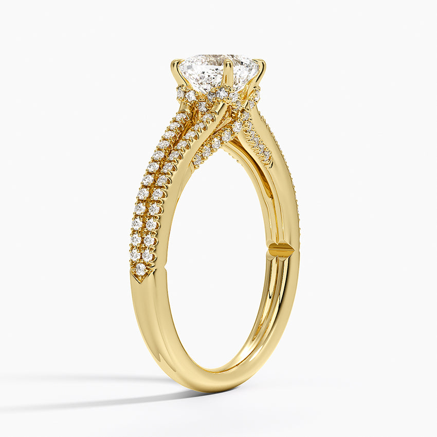 Icon Diamond Ring (1/3 ct. tw.) Yellow Gold 18k Cushion Engagement Ring