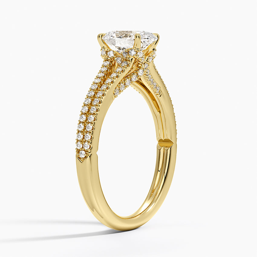 Icon Diamond Ring (1/3 ct. tw.) Yellow Gold 18k Oval Engagement Ring