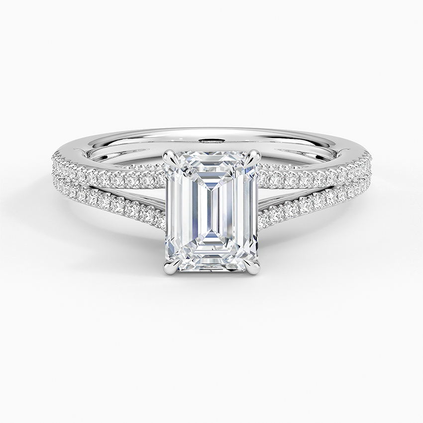 Icon Diamond Ring (1/3 ct. tw.) Platinum Emerald Engagement Ring