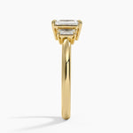 Petite Rhiannon Three Stone Diamond Ring (1/4 ct. tw.) Yellow Gold 18k Emerald Engagement Ring