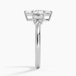 Petite Rhiannon Three Stone Diamond Ring (1/4 ct. tw.) Platinum Marquise Engagement Ring