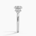Petite Rhiannon Three Stone Diamond Ring (1/4 ct. tw.) Platinum Oval Engagement Ring