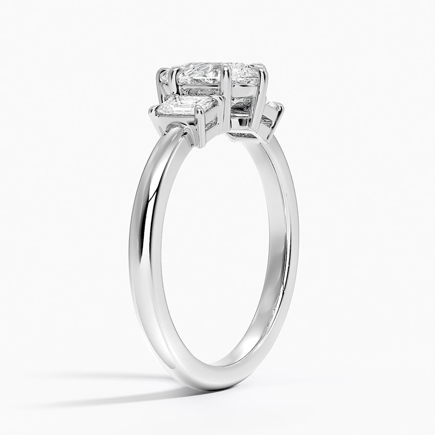 Petite Rhiannon Three Stone Diamond Ring (1/4 ct. tw.) Platinum Pear Engagement Ring