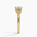 Petite Rhiannon Three Stone Diamond Ring (1/4 ct. tw.) Yellow Gold 18k Princess Engagement Ring