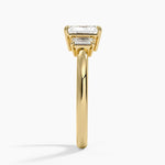 Petite Rhiannon Three Stone Diamond Ring (1/4 ct. tw.) Yellow Gold 18k Radiant Engagement Ring