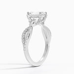 Adorned Luxe Willow Diamond Ring (1/3 ct. tw.) Platinum Emerald Engagement Ring
