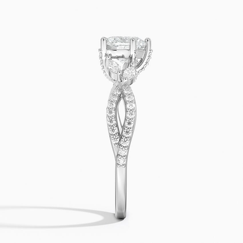 Adorned Luxe Willow Diamond Ring (1/3 ct. tw.) Platinum Heart Engagement Ring
