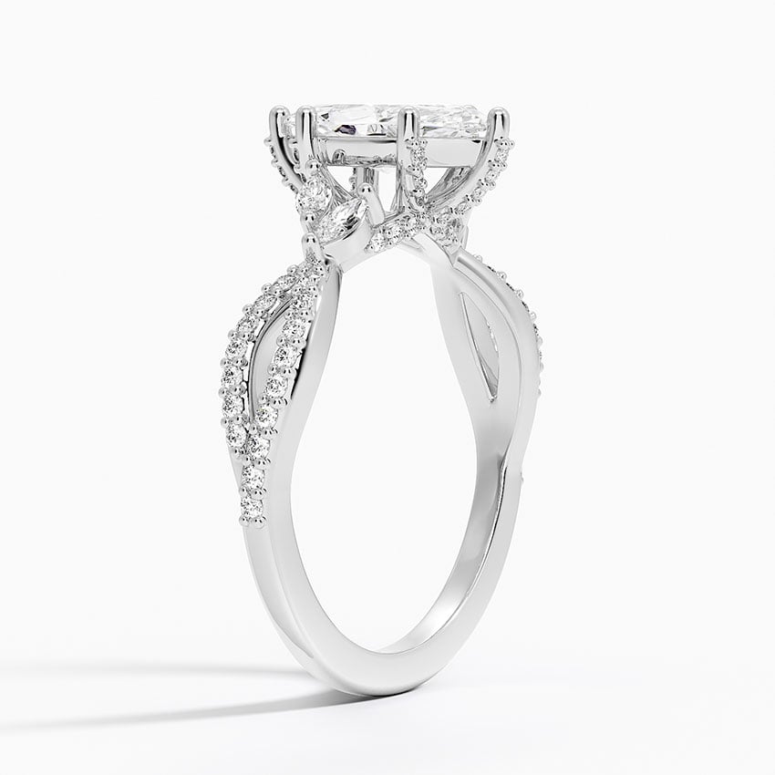 Adorned Luxe Willow Diamond Ring (1/3 ct. tw.) Platinum Marquise Engagement Ring