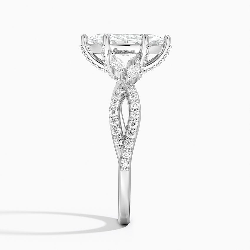 Adorned Luxe Willow Diamond Ring (1/3 ct. tw.) Platinum Marquise Engagement Ring