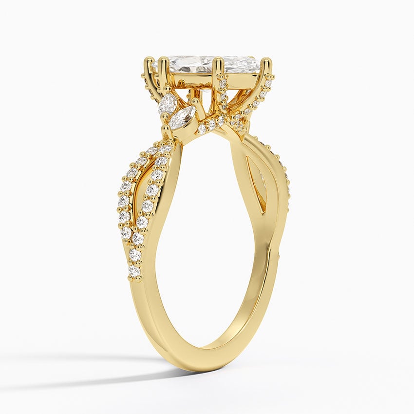 Adorned Luxe Willow Diamond Ring (1/3 ct. tw.) Yellow Gold 18k Marquise Engagement Ring
