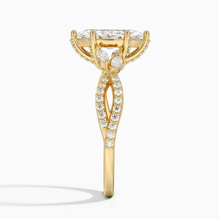 Adorned Luxe Willow Diamond Ring (1/3 ct. tw.) Yellow Gold 18k Marquise Engagement Ring