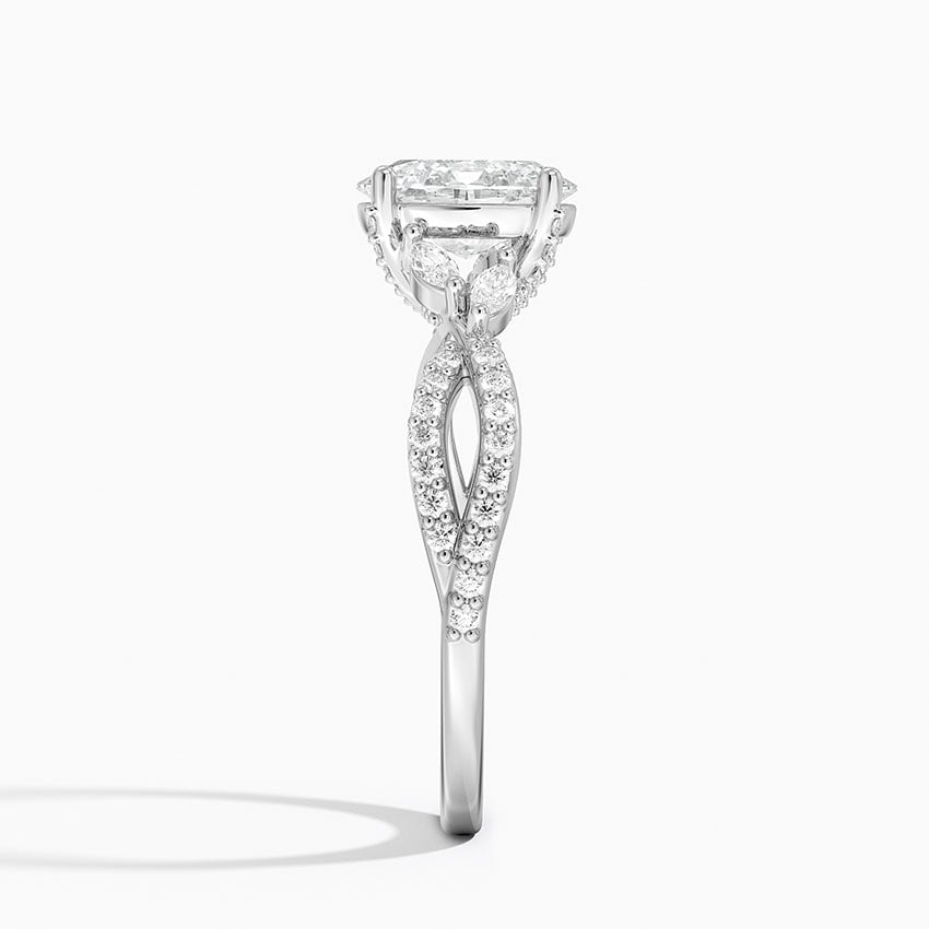Adorned Luxe Willow Diamond Ring (1/3 ct. tw.) Platinum Oval Engagement Ring