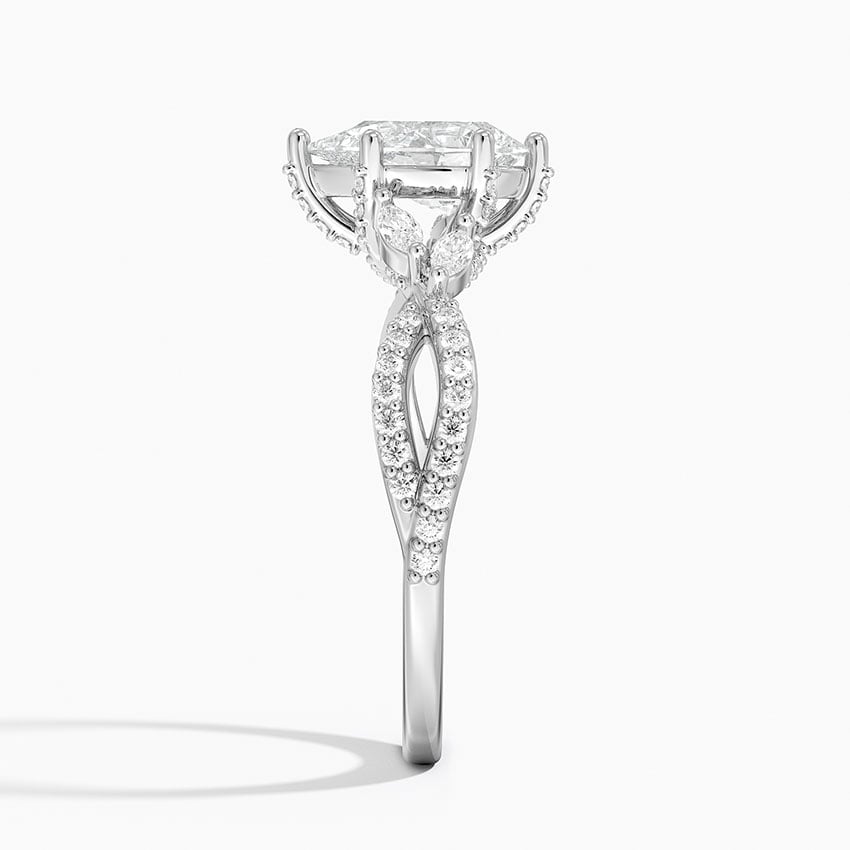 Adorned Luxe Willow Diamond Ring (1/3 ct. tw.) Platinum Pear Engagement Ring