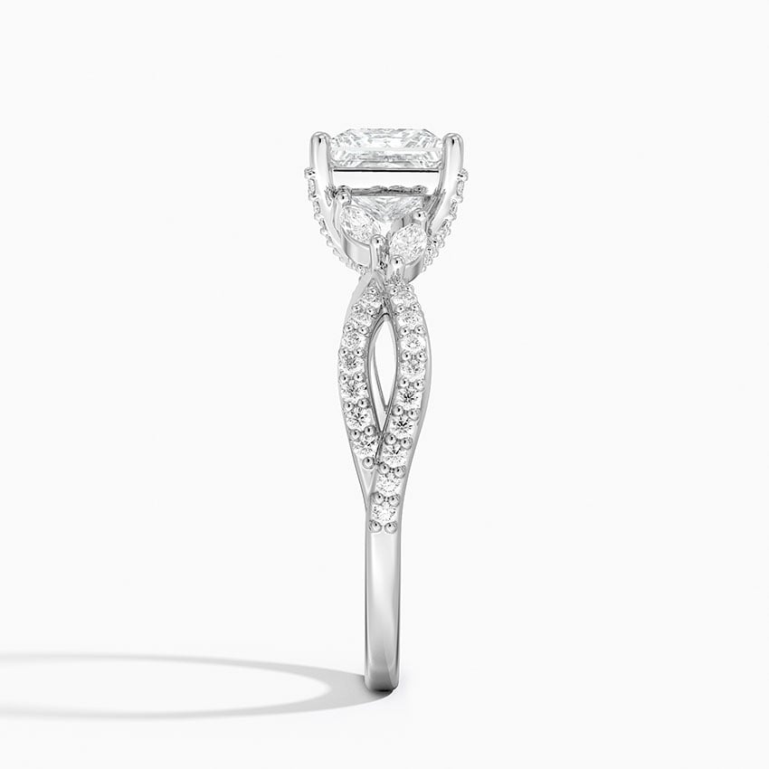 Adorned Luxe Willow Diamond Ring (1/3 ct. tw.) Platinum Princess Engagement Ring