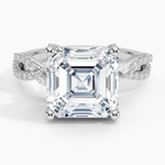 Adorned Luxe Willow Diamond Ring (1/3 ct. tw.) Platinum Asscher Engagement Ring