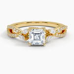 Adorned Luxe Willow Diamond Ring (1/3 ct. tw.) Yellow Gold 18k Asscher Engagement Ring