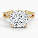 Adorned Luxe Willow Diamond Ring (1/3 ct. tw.) Yellow Gold 18k Cushion Engagement Ring