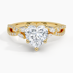 Adorned Luxe Willow Diamond Ring (1/3 ct. tw.) Yellow Gold 18k Heart Engagement Ring