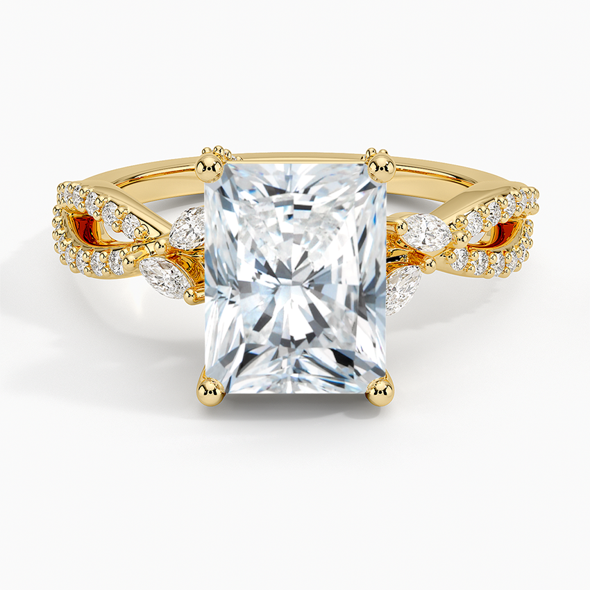 Adorned Luxe Willow Diamond Ring (1/3 ct. tw.) Yellow Gold 18k Radiant Engagement Ring