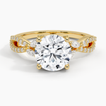 Adorned Luxe Willow Diamond Ring (1/3 ct. tw.) Yellow Gold 18k Round Engagement Ring
