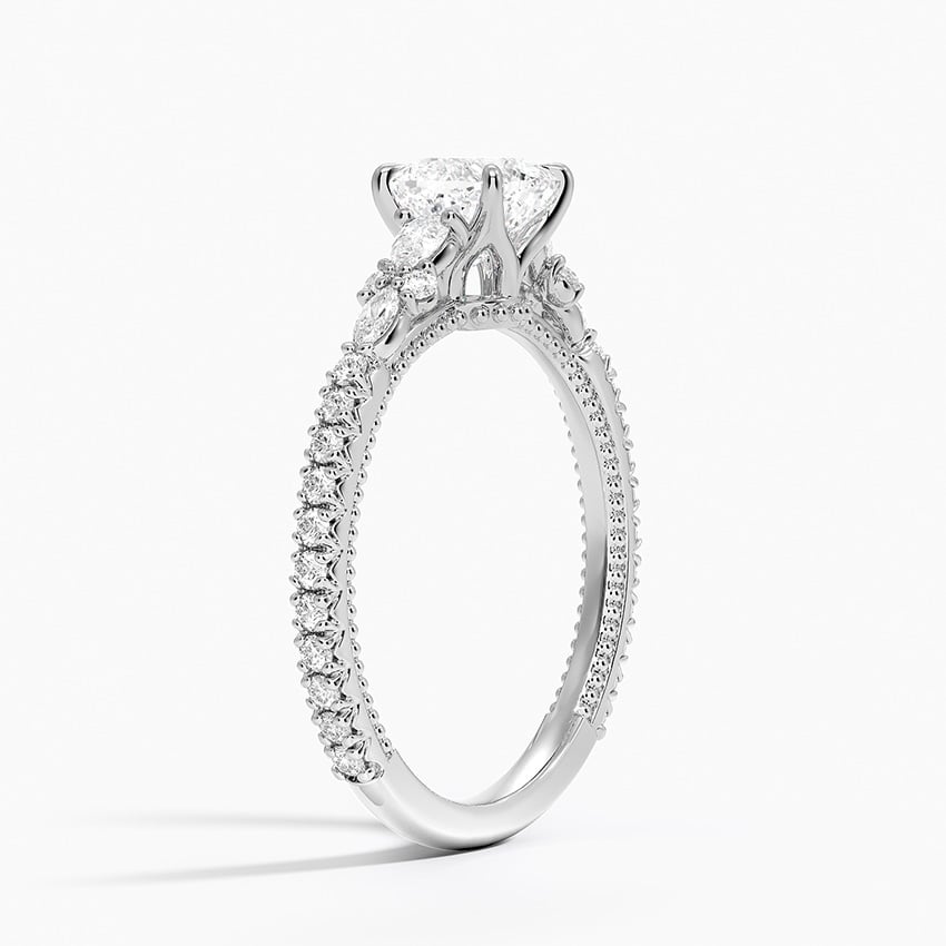 Primrose Diamond Ring Platinum Cushion Engagement Ring