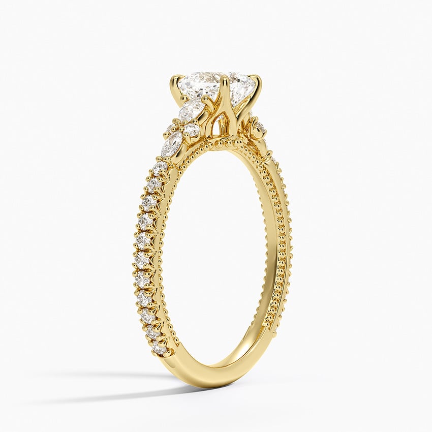 Primrose Diamond Ring Yellow Gold 18k Cushion Engagement Ring