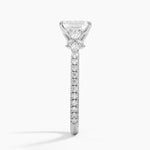 Primrose Diamond Ring Platinum Emerald Engagement Ring