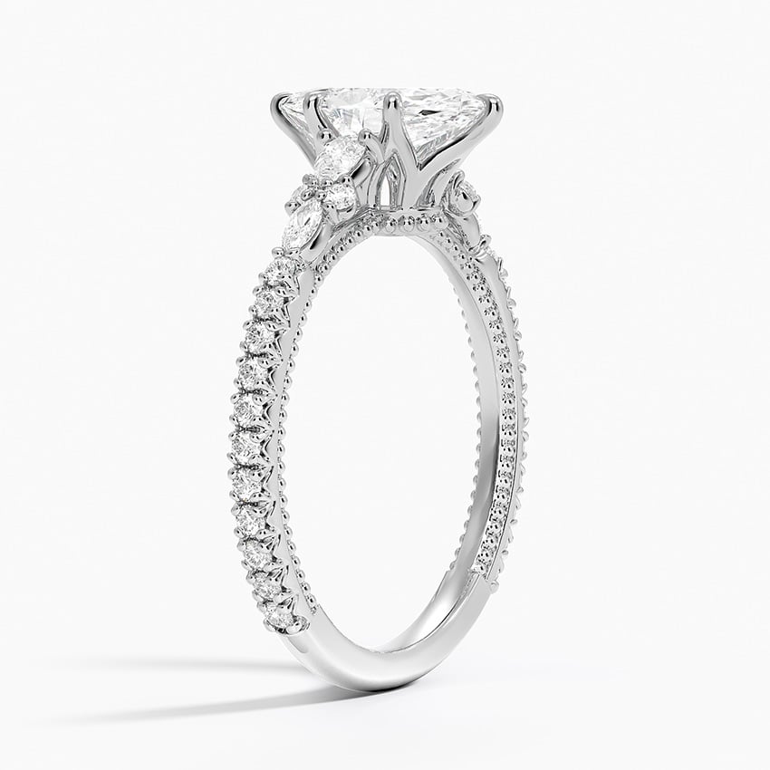 Primrose Diamond Ring Platinum Marquise Engagement Ring